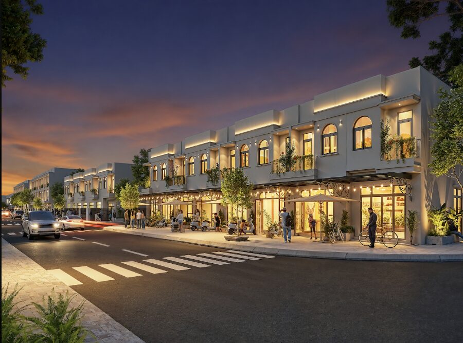 Nhà phố 1 trệt 1 lửng Phước Đông New City